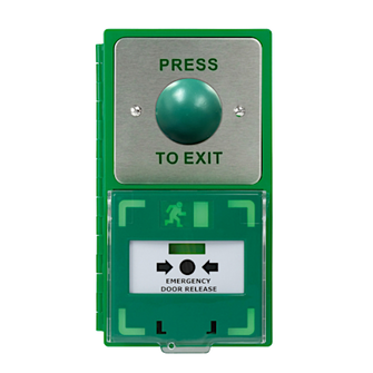 ICS Dual Unit MCP110 Call Point With Green Dome Exit Button