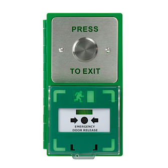 ICS Dual Unit MCP110 Call Point With Large 35mm Exit Button