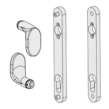 LOCINOX 3006PAD Gate Handle Set With Fixed And/Or Rotating Function