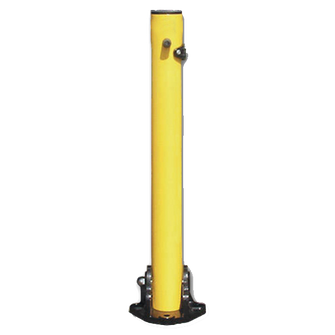 ASEC Yellow Fold Down 620mm High Parking Post