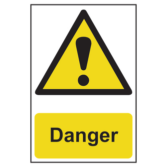 ASEC Danger Warning Sign PVC 200mm x 300mm