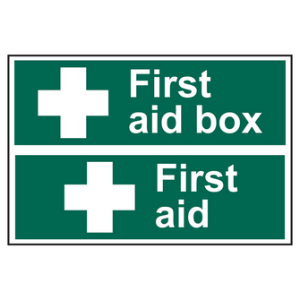 ASEC First Aid Box Sign 300mm x 200mm