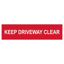 ASEC `Keep Driveway Clear` Sign 200mm x 50mm