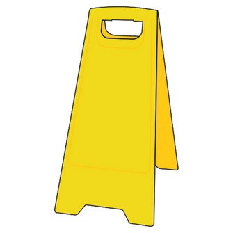 ASEC Heavy Duty Yellow `A` Board 60cm