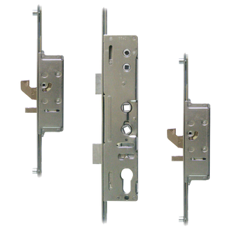 MILA Master Lever Operated Latch & Deadbolt Twin Spindle - 2 Hook & 4 Roller