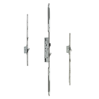 DOORMASTER Adjustable Lever Operated Latch & Hook - 2 Adjustable Hooks (UPVC Door)