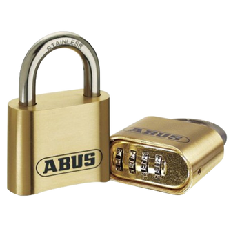 ABUS 180IB Series Brass Combination Open Stainless Steel Shackle Padlock