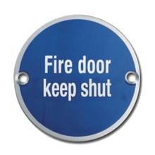 ASEC Metal `Fire Door Keep Shut` Sign