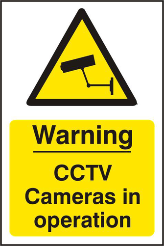 ASEC `Warning CCTV Cameras in Operation` 200mm x 300mm PVC Self Adhesive Sign