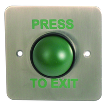 ASEC Press To Exit Green Dome Button With Tamper Proof Collar