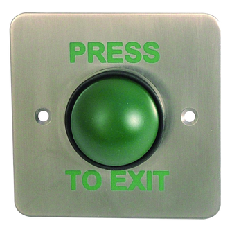 ASEC Press To Exit Green Dome Button With Tamper Proof Collar