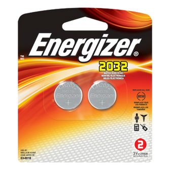 ENERGIZER CR2032 3V Lithium Coin Cell Battery - Twin Pack