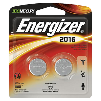 ENERGIZER CR2016 3V Lithium Coin Battery - Twin Pack