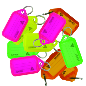 KEVRON ID38 Tags Bag of 50 Assorted Colours Fluorescent