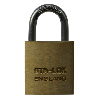B&G STA-LOCK C Series Brass Open Shackle Padlock - Steel Shackle