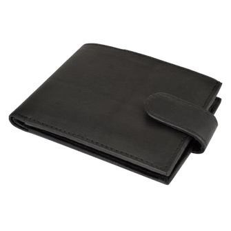 BEE-SECURE Black Leather Bifold RFID Wallet
