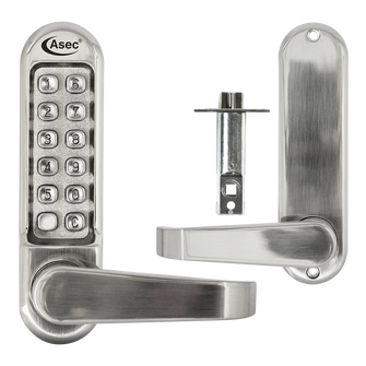 ASEC AS4300 Series Digital Lock With Clutched Handle & 60mm Latch
