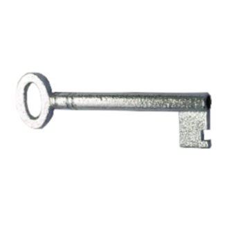 ASEC OB6 Malleable Iron Oval Bow Key Blank