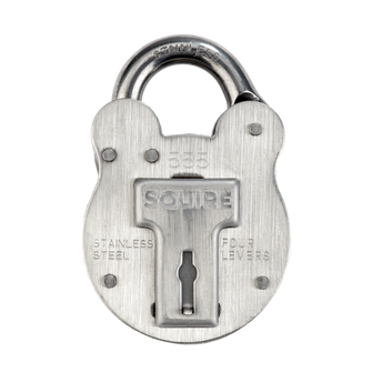 SQUIRE 555 Stainless Steel Old English Marine Padlock